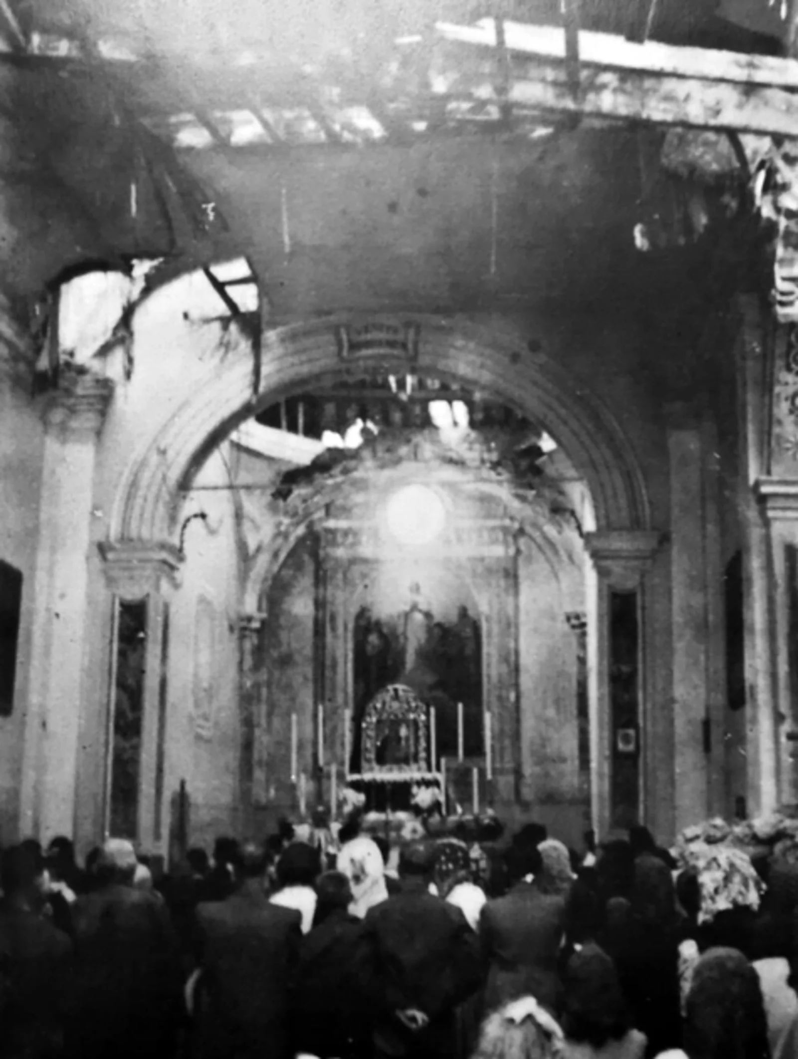 Chiesa di San Girolamo nel dopoguerra (1945)
